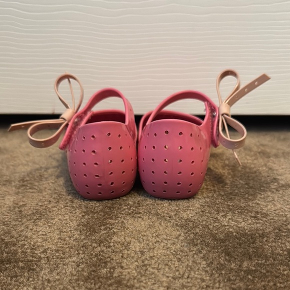 Mini Melissa Pink Jelly Dress Shoes with Bow - Picture 5 of 6